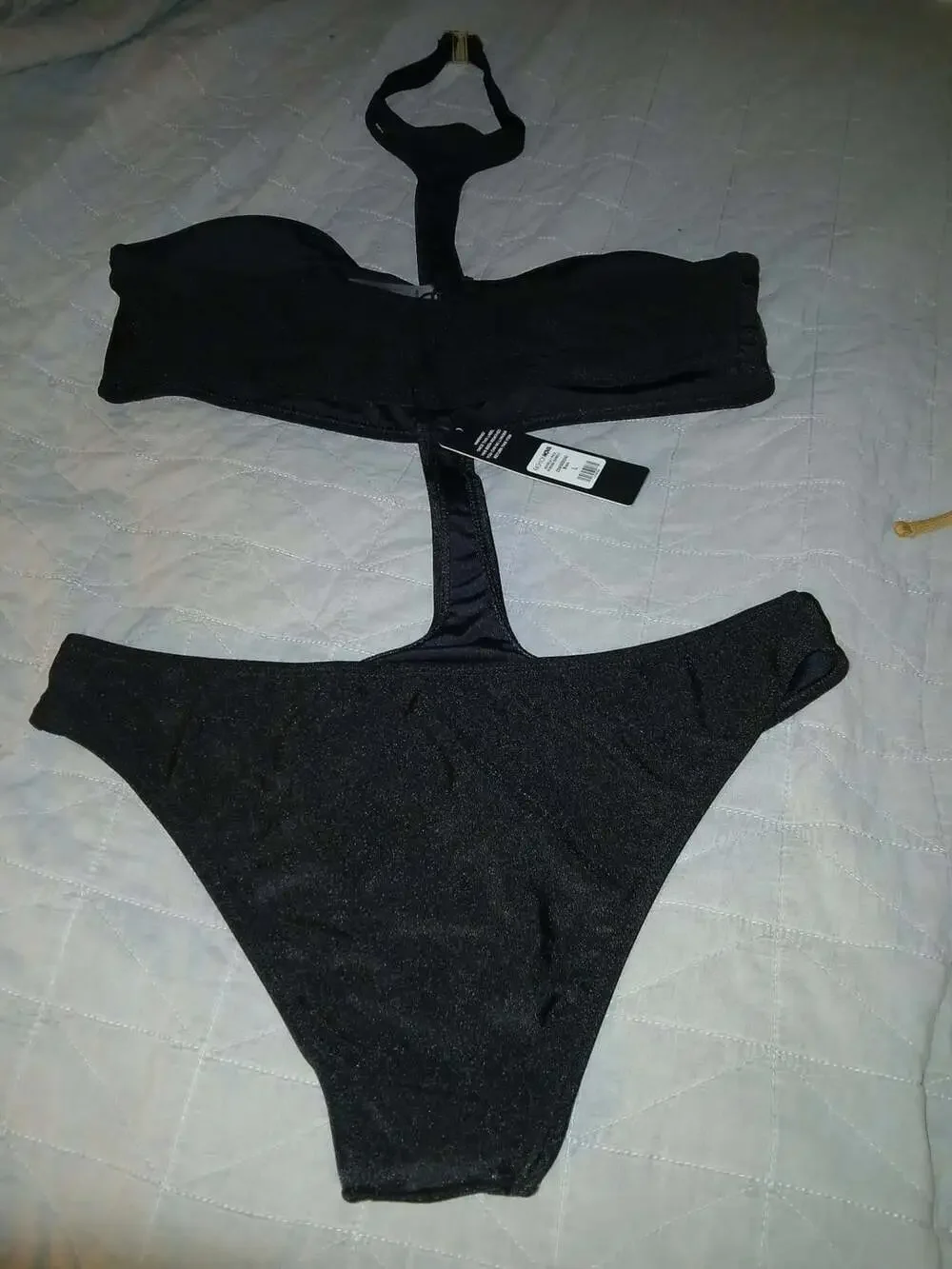 Avon ,Black Cutout One-Piece Swimsuit